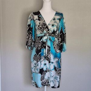 Cache Women’s 100% Silk Blue Dress Size 2